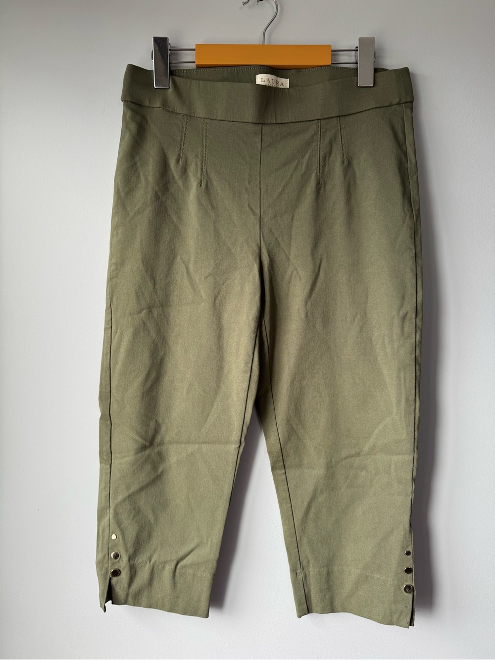 (8) Laura Olive Green Cropped Pants